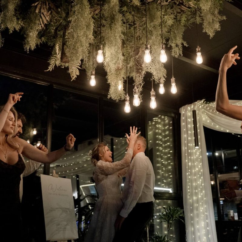 Wedding with guests at a vineyard in Georgia