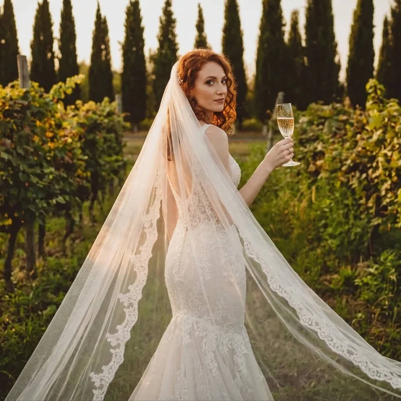Bride at a vineyard in Georgia