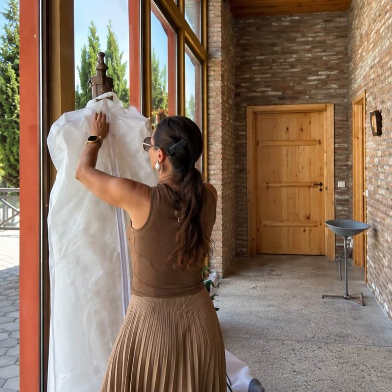 Wedding planner Elina directing a destination wedding for a European couple in Tbilisi