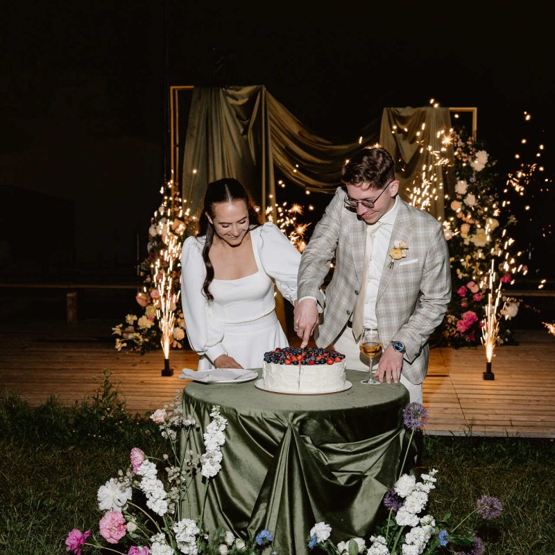 A wedding photo shoot in Georgia with fireworks