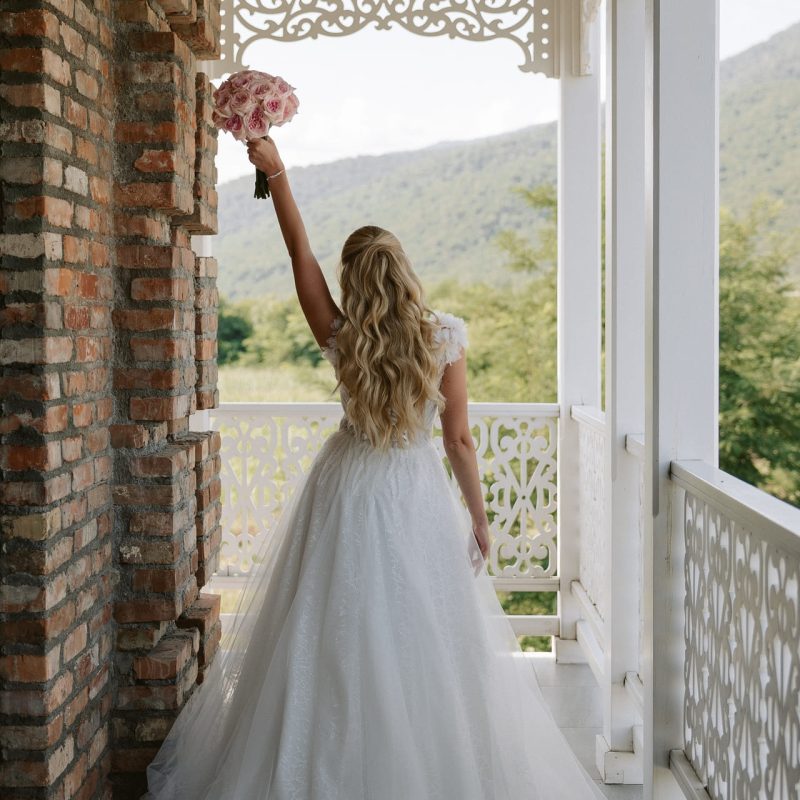 Foreign couple at a wedding in Kakheti