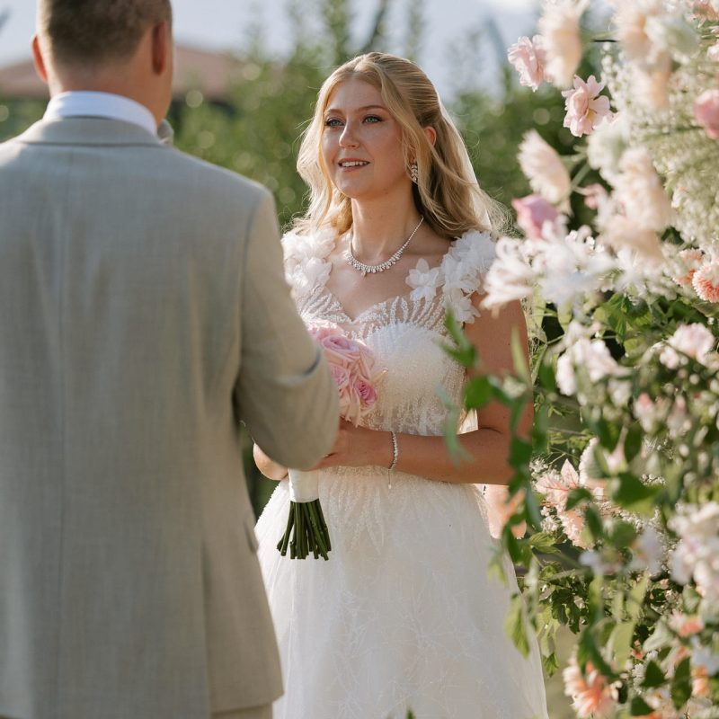 A wedding at a château by a lake in Georgia