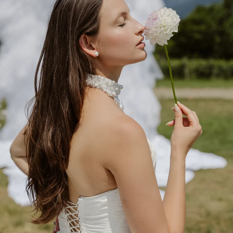 White-themed wedding at Chateau Artwine winery in Georgia